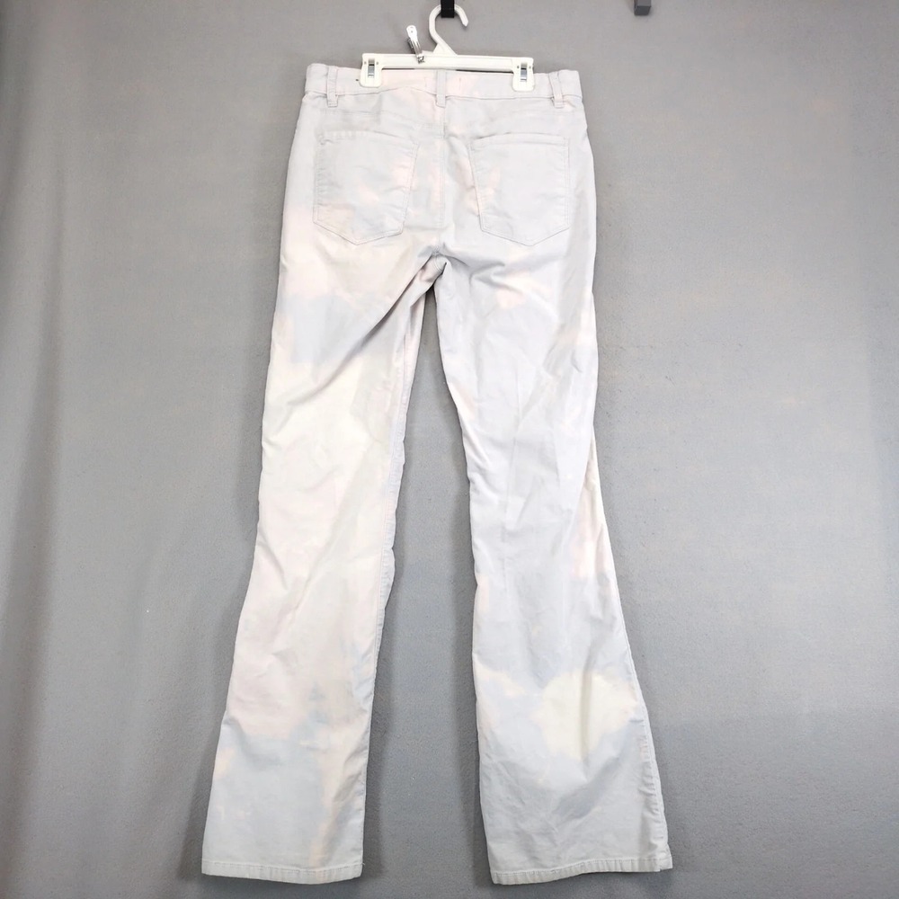 Kut from the Kloth Ana High Rise Flare Velour Pants Womens 8 31x33 Cloud Tie-Dye - Picture 2 of 10